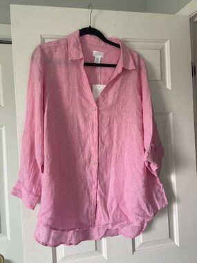 NWT Sigrid  Olsen linen shirt
